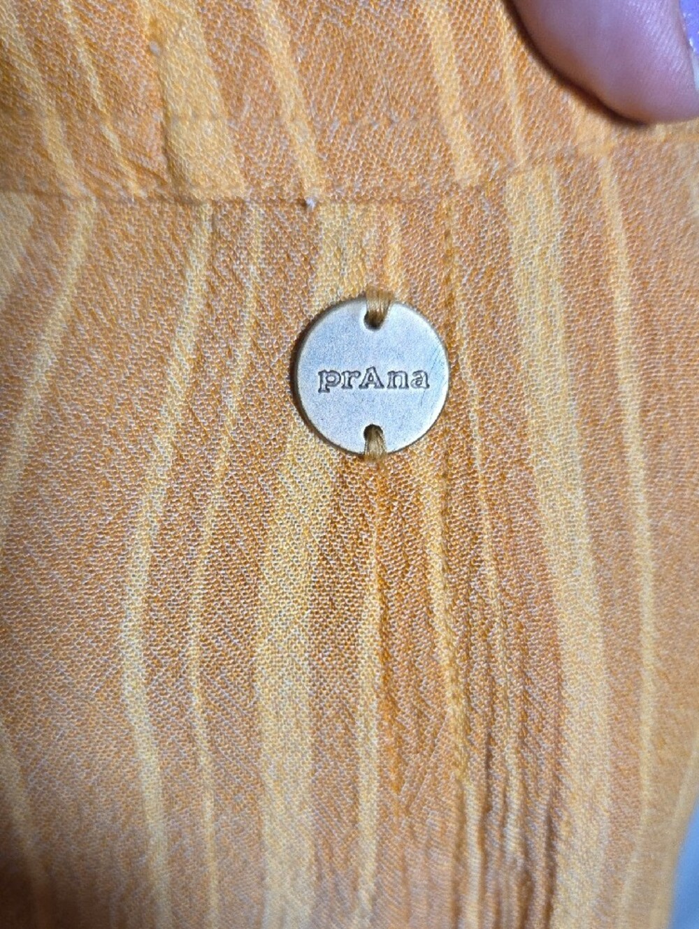 Prana Mustard Yellow Striped Maxi Dress - Picture 5 of 7